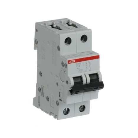 BREAKER RIEL ABB de 2 POLOS 2X3A S202-C3 2CDS252001R0034