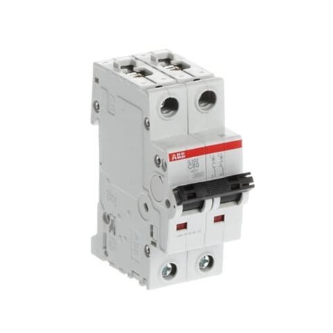  BREAKER RIEL ABB de 2 POLOS 2X80A S202-C80 2CDS252001R0804 
