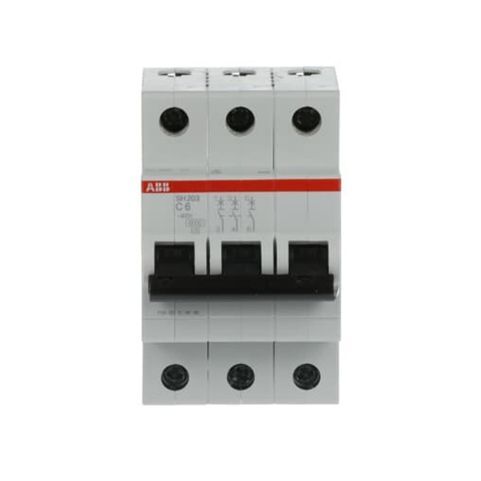  BREAKER RIEL ABB de 3 POLOS 3X6 SH203-C6 2CDS213001R0064 