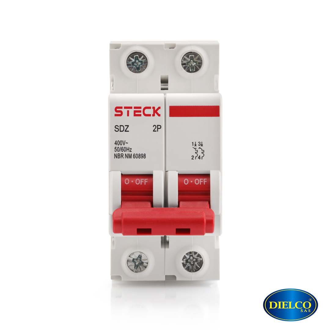  Breaker Riel 2 Polos X 16 Amperios 6Ka STECK 